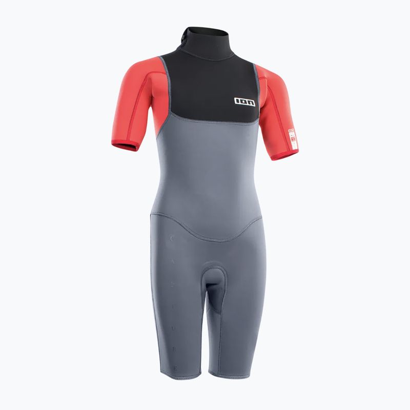 Dětský plavecký neopren ION Capture 2/2 Shorty Back Zip Jr steel blue/red