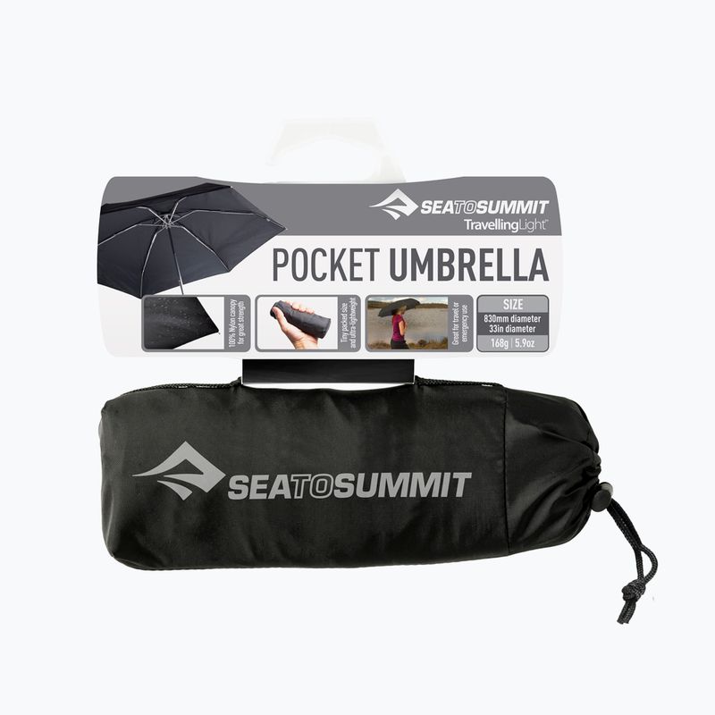 Cestovní deštník Sea to Summit Travelling Light Pocket Umbrella black 3
