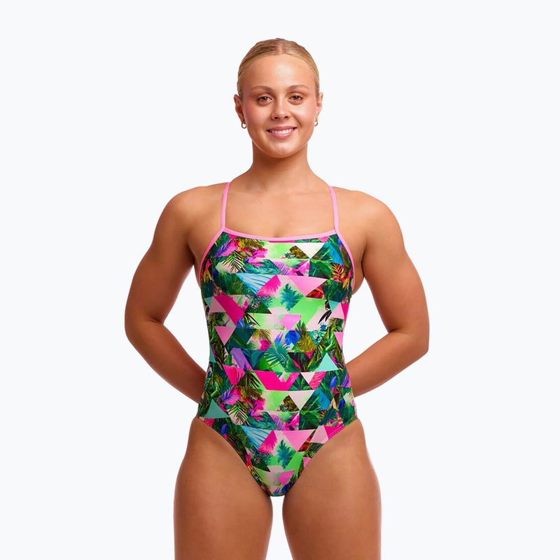 Dámské jednodílné plavky Funkita Single Strap One piece sub lime 4