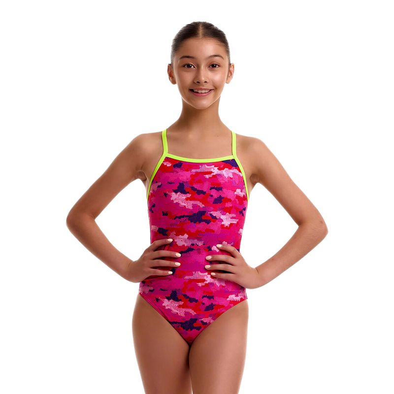 Dětské jednodílné plavky Funkita Strapped In One Piece special pops 2