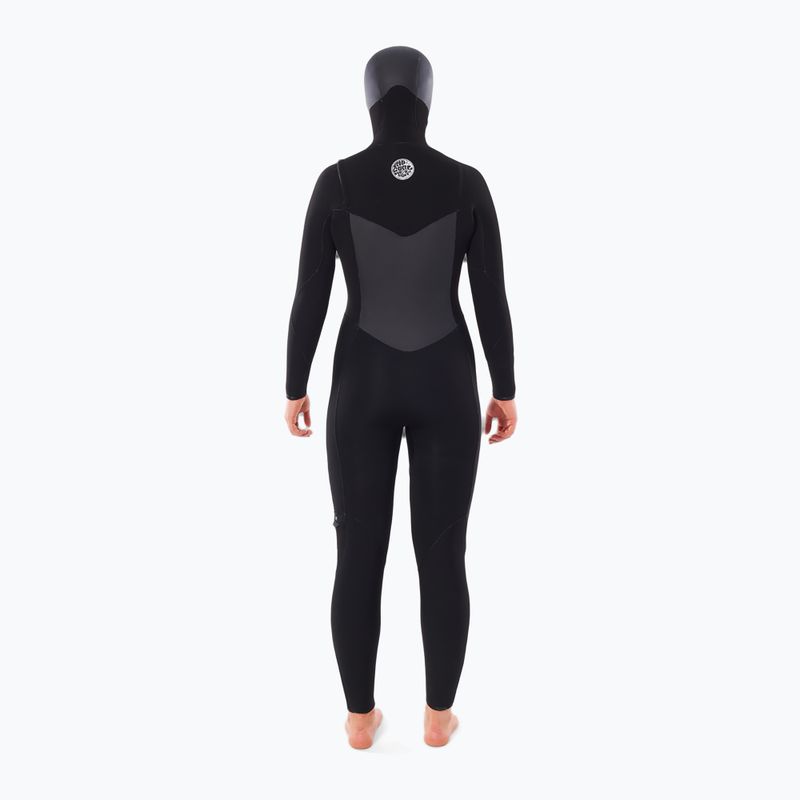 Dámský neopren Rip Curl Flashbomb 6/4mm Hooded Chest Zip Steamer black 2