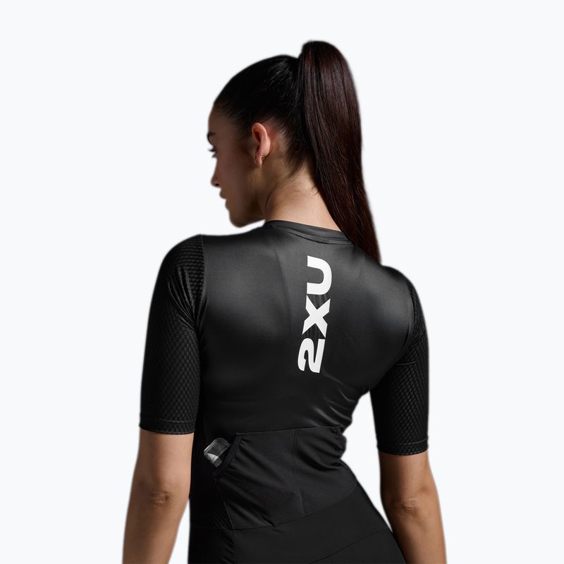 Dámská triatlonová kombinéza 2XU Aero Hex Sleeved black/white 4