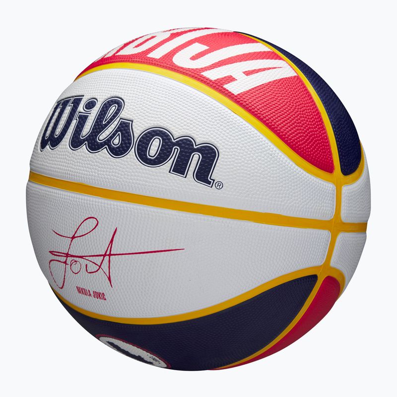 Basketbalový míč Wilson NBA Player Local Jokic blue velikost 7 3