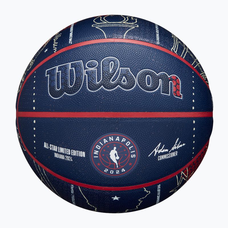 Basketbalový míč Wilson 2024 NBA All Star Collector + krabice brown velikost 7