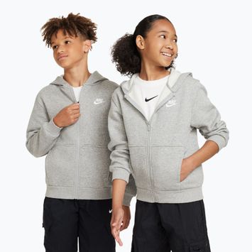 Dětská mikina Nike Sportswear Club Fleece dark grey heather/base grey/white