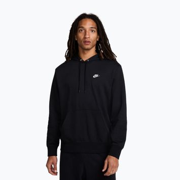Pánská mikina Nike Club French Terry Pullover Hoodie black/black/white