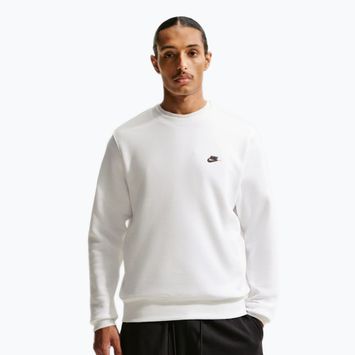Pánská mikina Nike Club Fleece Crew white/black