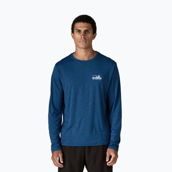 Pánské tričko Longsleeve Patagonia Capilene Cool Daily - '73 Skyline clement blue/light clement blue x-dye