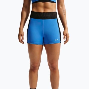 Dámské tréninkové šortky Nike Pro Sculpt Dri-Fit High-Waisted Biker 5" light photo blue/black/white