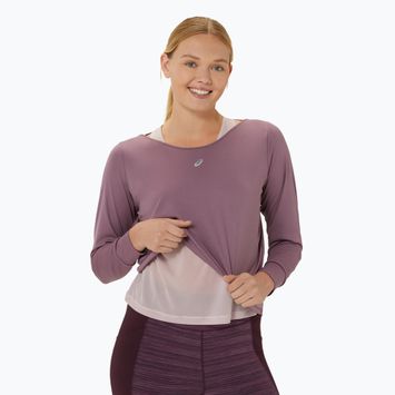 Dámský běžecký top longsleeve + tílko ASICS Nagino Run dusty mauve/watershed rose