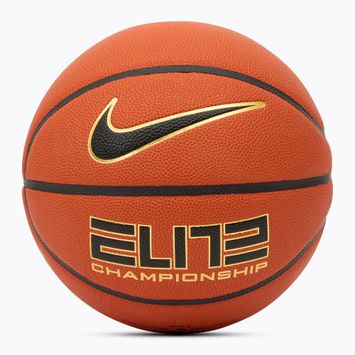 Basketbalový míč Nike Elite Championship 8P 2.0 Deflated amber court/black/metallic gold/black velikost 6