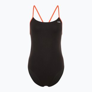 Dámské jednodílné plavky TYR Hexa Cutoutfit black/orange