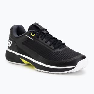 Pánské tenisové boty Wilson Rush Lite 5 Clay black/white/safety yellow