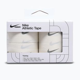 Elastický kohezivní obvaz Nike Strenght Athletic Tape 4 ks. bílá/šedá
