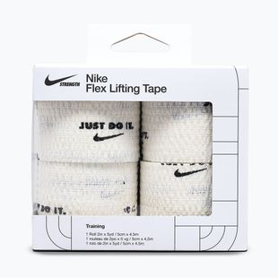 Elastický kohezivní obvaz Nike Strenght Flex Lifting Tape 4 ks. bílá/černá