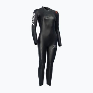 Dámský plavecký neopren Zoggs Ow Shell Fs 3.2.2 mm black/orange
