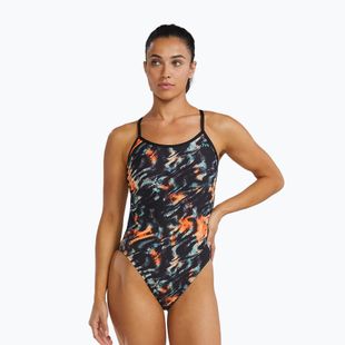 Dámské jednodílné plavky TYR Durafast Elite Validus Crosscutfit orange/aqua/black