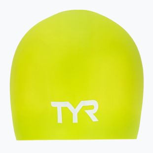 Plavecká čepice TYR Long Hair Wrinkle Free Silicone limelight