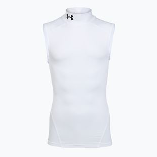 Pánské tréninkové tričko Under Armour HG Armour Comp Mock SL castlerock/white