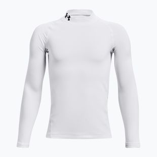 Dětské tréninkové tričko s dlouhým rukávem Under Armour Cg Armour Mock white/black