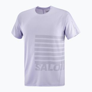 Pánské běžecké tričko Salomon Sense Aero Tee GFX cosmic sky/castlerock