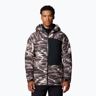 Pánská lyžařská bunda Columbia Winter District III Printed dark stone windblown print