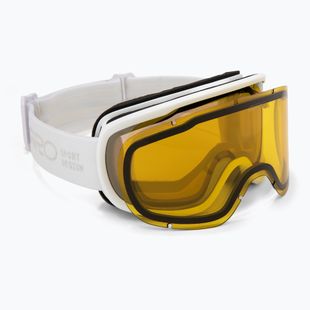 Dámské lyžařské brýle Giro Moxie white stacked/amber gold/yellow