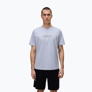 Pánské tričko Napapijri S-Box Logo light grey melange