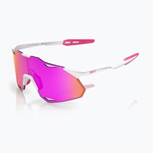 Sluneční brýle 100% Hypercraft XS matte white/pink/hiper vital pink mirror