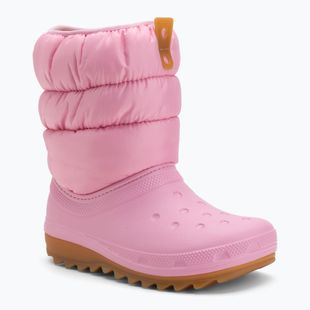 Dětské sněhule Crocs Classic Neo Puff pink tweed/gum