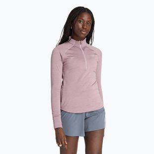 Dámské běžecké tričko Longsleeve New Balance Athletics Heat Grid 1/2 Zip ice wine heather