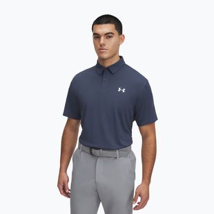 Pánská polo tričko Under Armour Tee To Green Pique Polo downpour gray/white