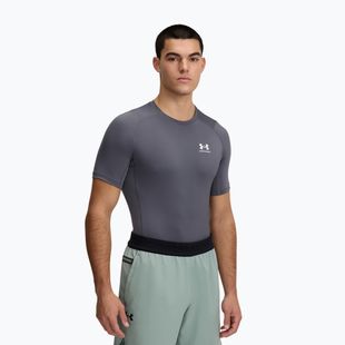 Pánské tréninkové tričko Under Armour HG Armour Comp Castlerock/White