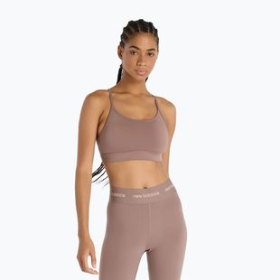 Sportovní podprsenka New Balance Essential Yoga brown