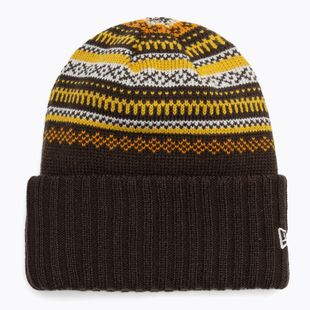 Dámská zimní čepice  New Era Rail Isle Cuff Knit Beanie dark brown