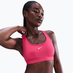 Tréninková podprsenka Nike Swoosh Light Support rush pink/white