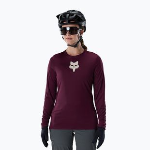 Dámské cyklistické tričko Longsleeve Fox Racing Ranger Fox Head LS dark maroon