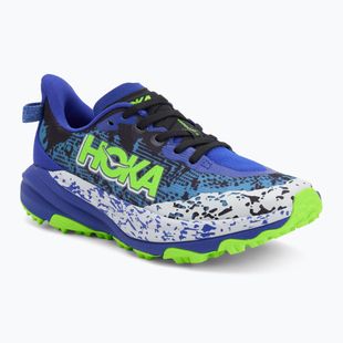 Dětské běžecké boty HOKA Speedgoat 6 night sky/neon lime