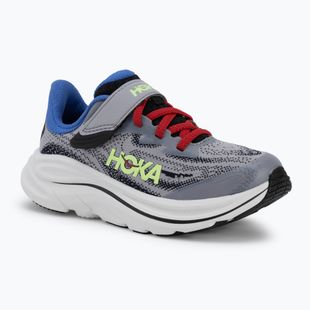 Dětské běžecké boty HOKA Clifton 10 foggy grey/black