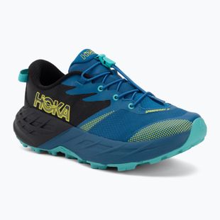 Dětské běžecké boty HOKA Speedgoat 7 black/night glow blue