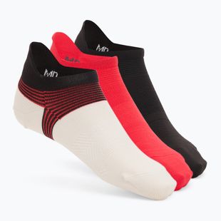 Pánské ponožky Under Armour Dry Run Lite No Show 3 páry stone/racer red/reflective