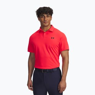 Pánská polo tričko Under Armour Tee To Green Pique Polo racer red/black