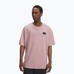 Pánská tričko Under Armour Woven Label Heavyweight tourmaline pink/black