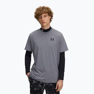 Pánské tréninkové tričko Under Armour Logo Emb Heavyweight titan gray/black