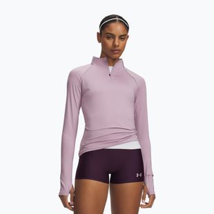 Dámská běžecká mikina Under Armour Velociti Half Zip mauve pink/reflective