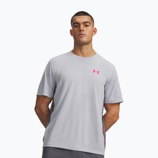 Pánské tréninkové tričko Under Armour Tech Utility SS mod gray/racer red