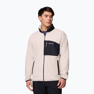 Pánská fleecová mikina Columbia Fast Trek Overlay Full Zip dark stone/black