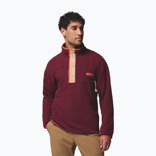 Pánská fleecová mikina Columbia Helvetia II Half Snap Fleece rich wine