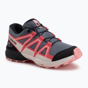 Dětské běžecké boty Salomon Speedcross Waterproof grisaille/hushed violet/rouge red