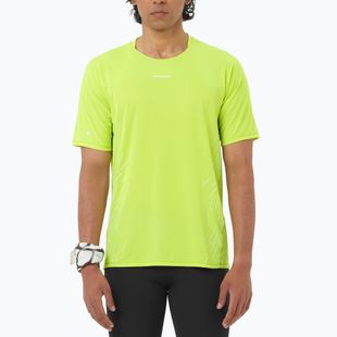 Pánské běžecké tričko Salomon Sense Aero SS Tee GFX acid lime